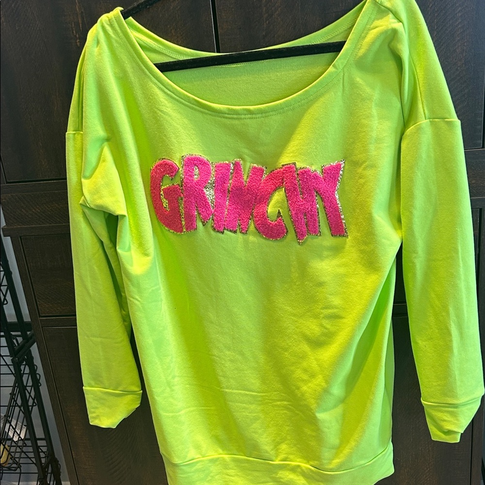 Neon Green Grinchy Sweatshirt